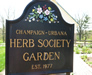 The Champaign-Urbana Herb Society garden sign